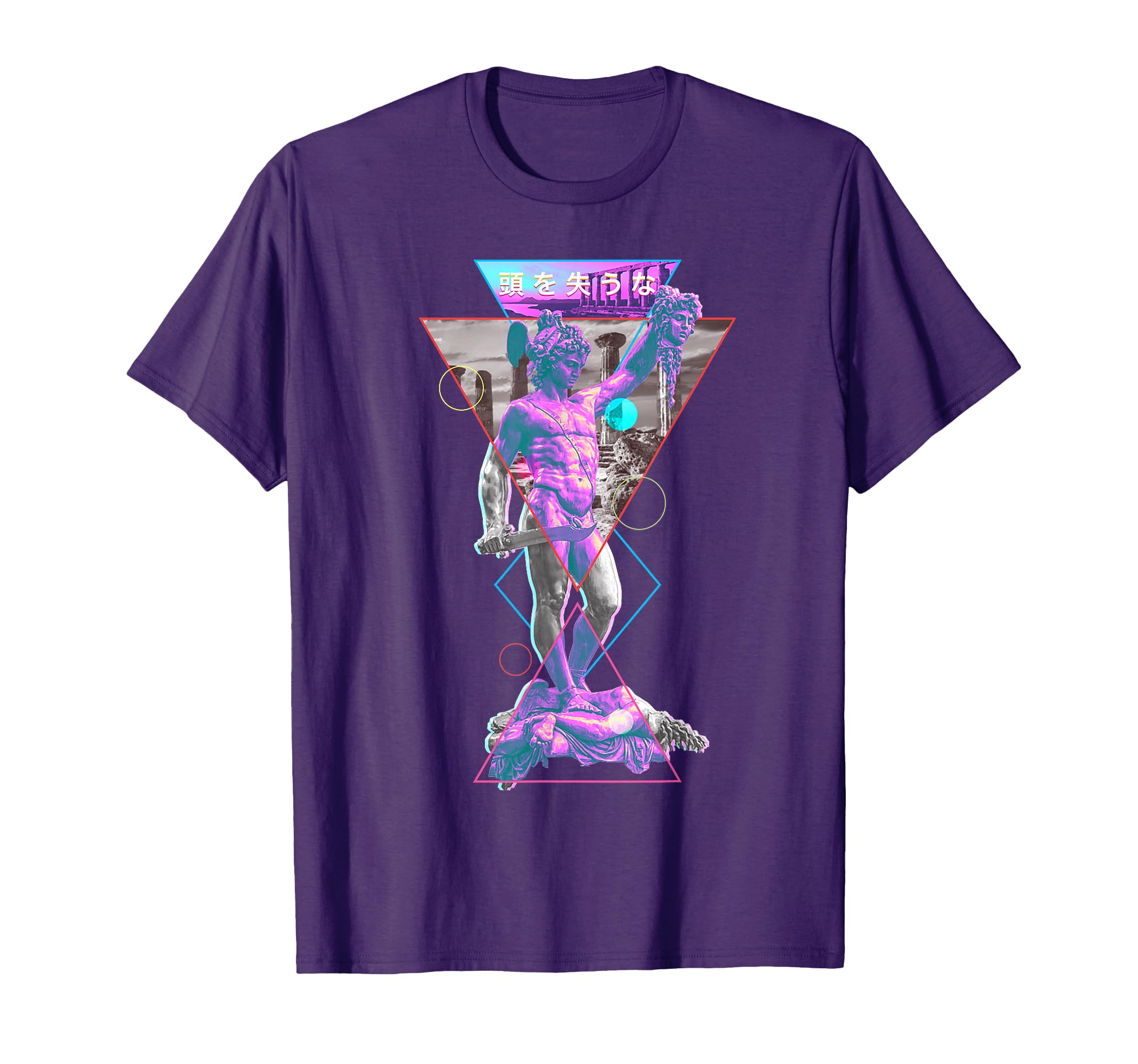 Perseus And Medusa Vaporwave Aesthetic T-Shirt - Minimalist Print Unisex - T-Shirt, Sweatshirt, Hoodie
