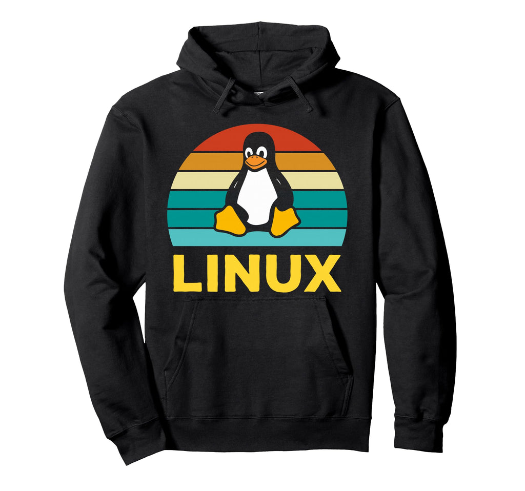 Linux Penguin Geek Operating System Hoodie - Minimalist Print for Adults - T-Shirt, Sweatshirt, Hoodie