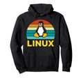Linux Penguin Geek Operating System Hoodie - Minimalist Print for Adults - T-Shirt, Sweatshirt, Hoodie