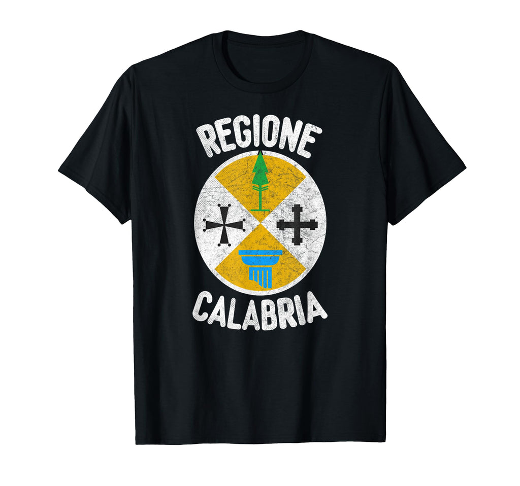 Regione Calabria Italiano Distressed T-Shirt - Novelty Apparel for Adults - T-Shirt, Sweatshirt, Hoodie