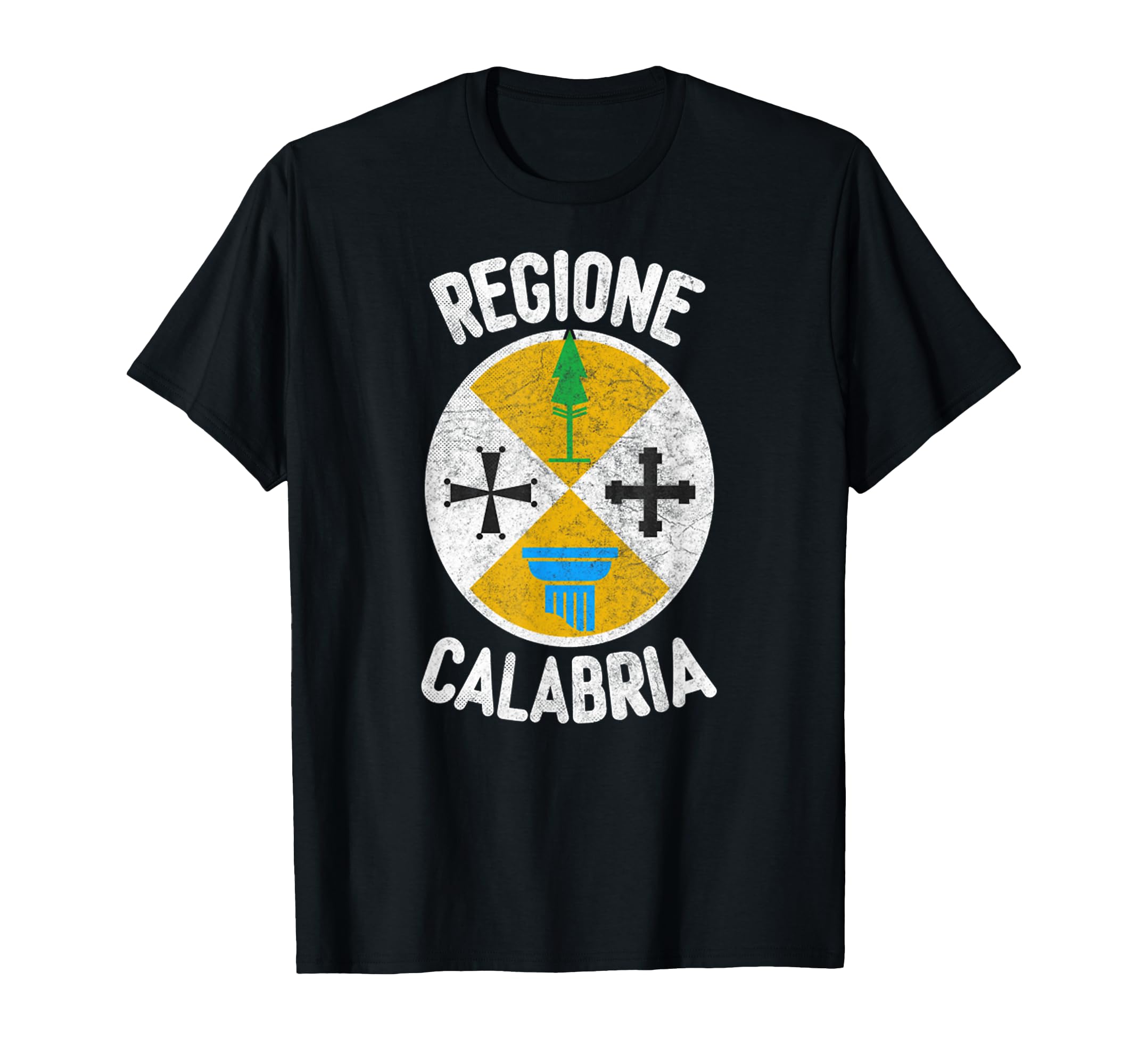 Regione Calabria Italiano Distressed T-Shirt - Novelty Apparel for Adults - T-Shirt, Sweatshirt, Hoodie
