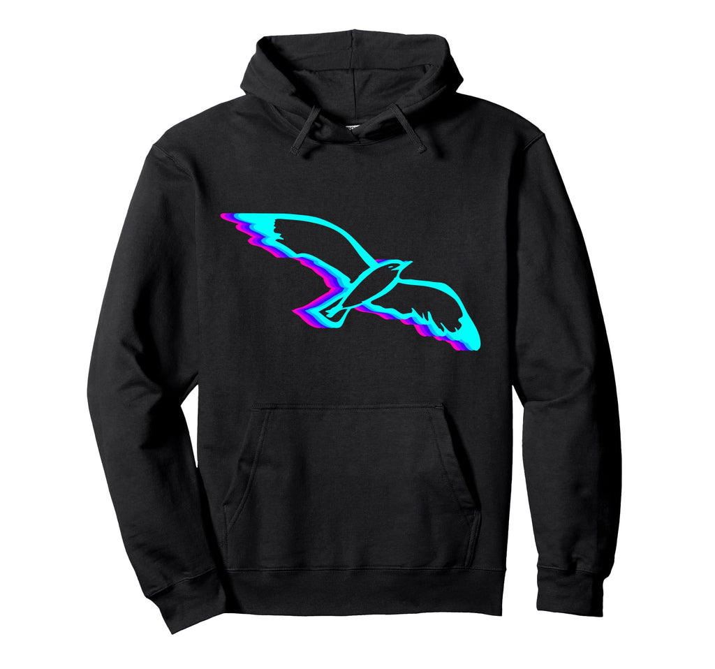 Sea Gull Seagull Sea Bird Vaporwave Hoodie - Fun Novelty Design for Adults - T-Shirt, Sweatshirt, Hoodie