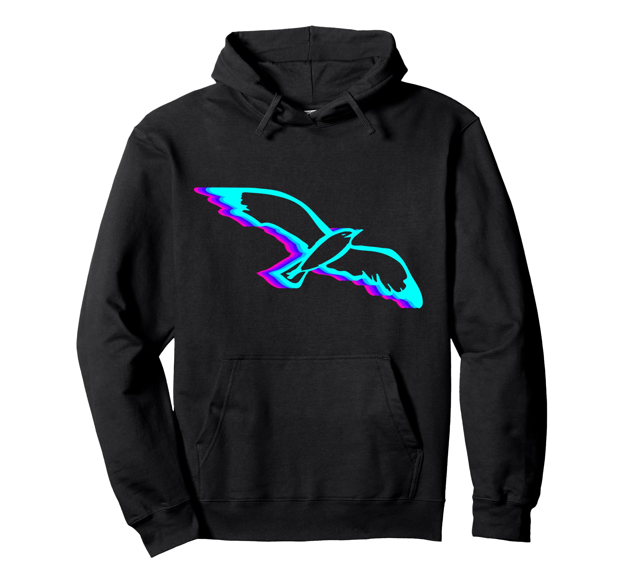 Sea Gull Seagull Sea Bird Vaporwave Hoodie - Fun Novelty Design for Adults - T-Shirt, Sweatshirt, Hoodie