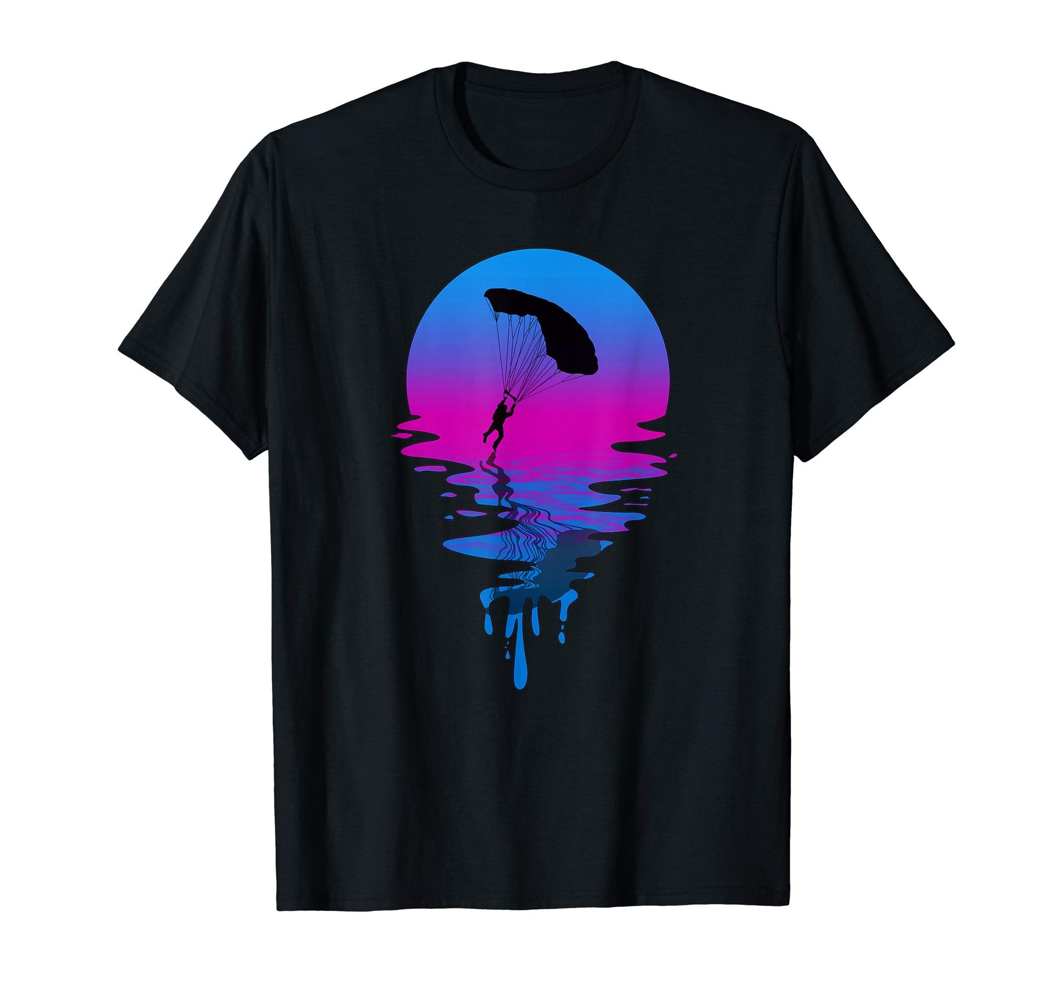 Sunset Skydiving T-Shirt - Minimalist Print Unisex - T-Shirt, Sweatshirt, Hoodie