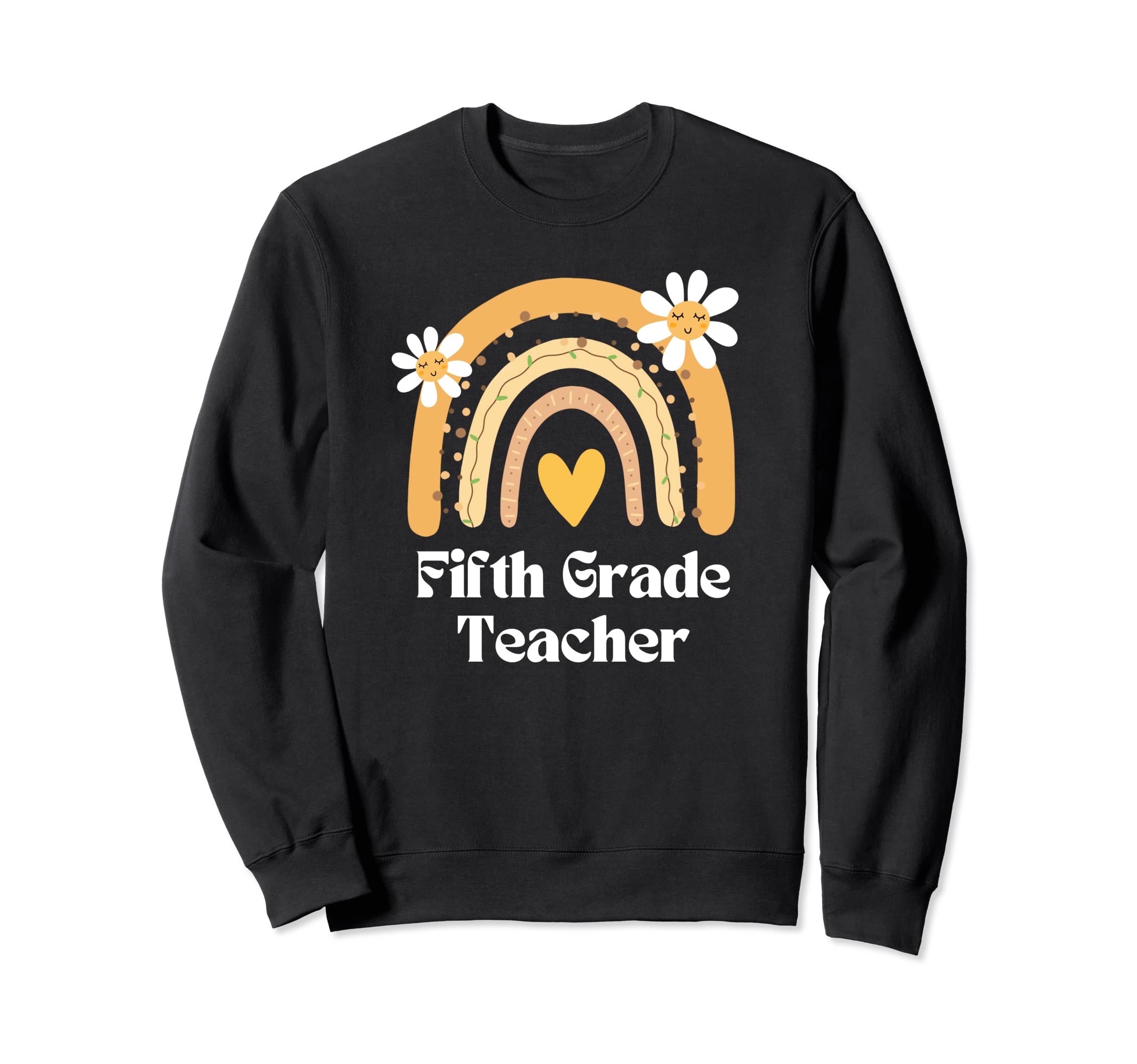 Fifth Grade Teacher Groovy Daisy Sweatshirt - Fun Novelty Design Unisex - T-Shirt, Sweatshirt, Hoodie