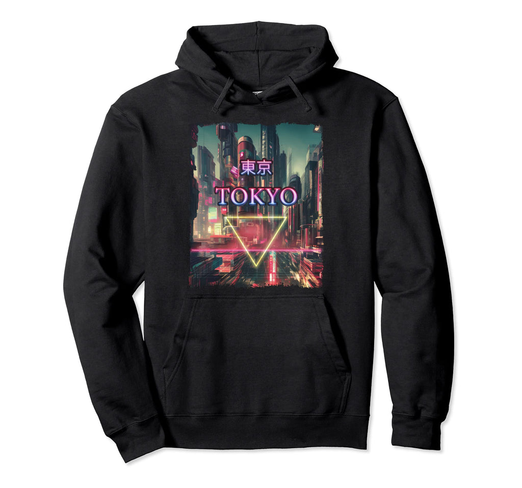 Tokyo City Vaporwave Cyberpunks Japanese Hoodie - Graphic Print Men Women - T-Shirt, Sweatshirt, Hoodie