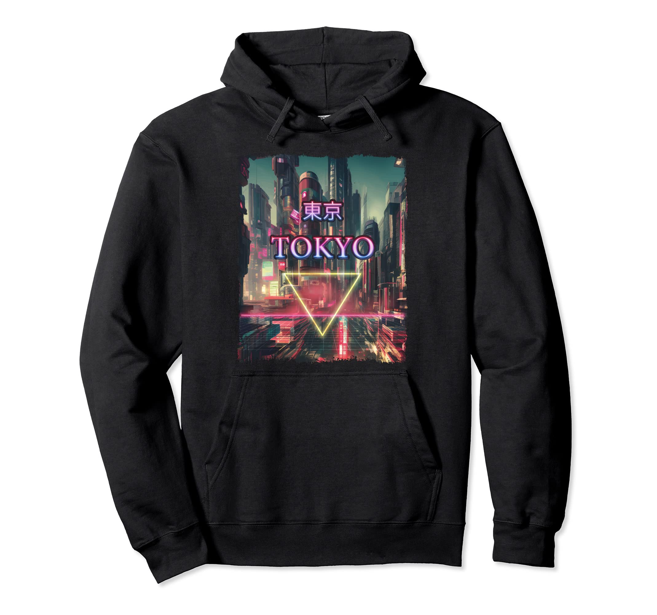 Tokyo City Vaporwave Cyberpunks Japanese Hoodie - Graphic Print Men Women - T-Shirt, Sweatshirt, Hoodie