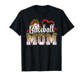 Funny Baseball Mom Leopard Baseball T-Shirt - Aesthetic Graphic for Adults - T-Shirt, Sweatshirt, Hoodie