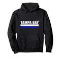 Tampa Bay Stripes Text Florida City Hoodie - Novelty Apparel for Adults - T-Shirt, Sweatshirt, Hoodie