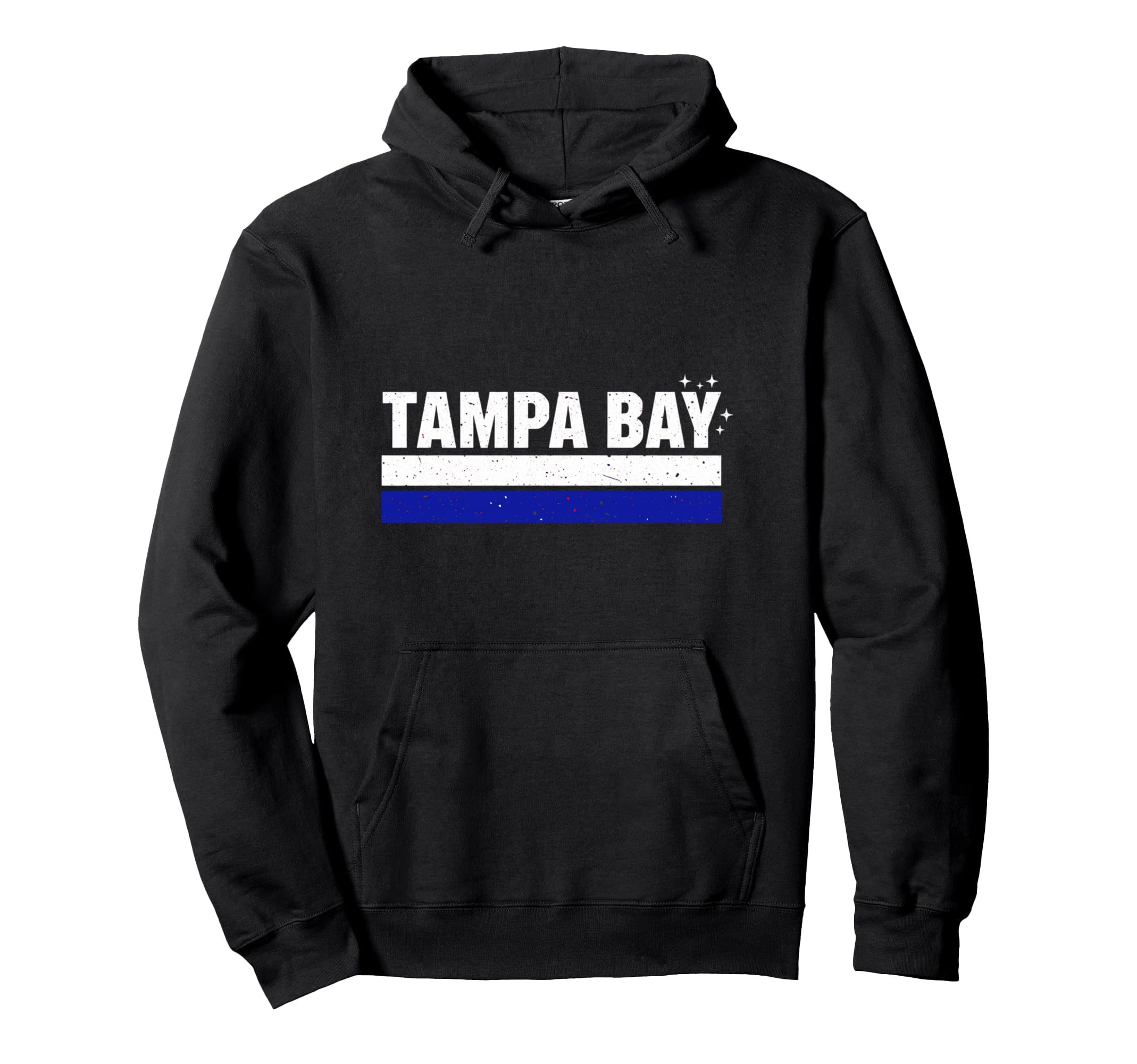 Tampa Bay Stripes Text Florida City Hoodie - Novelty Apparel for Adults - T-Shirt, Sweatshirt, Hoodie
