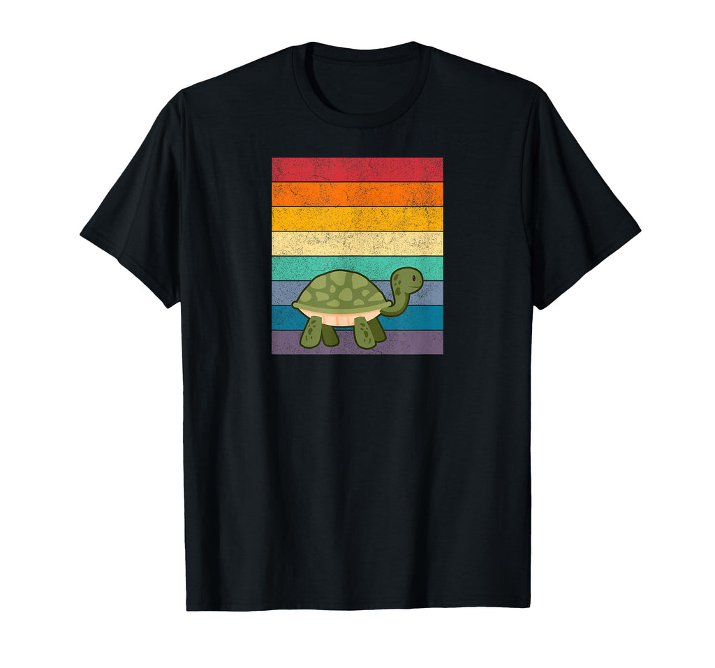 Turtle Distressed Rainbow T-Shirt - Graphic Print Unisex - T-Shirt, Sweatshirt, Hoodie