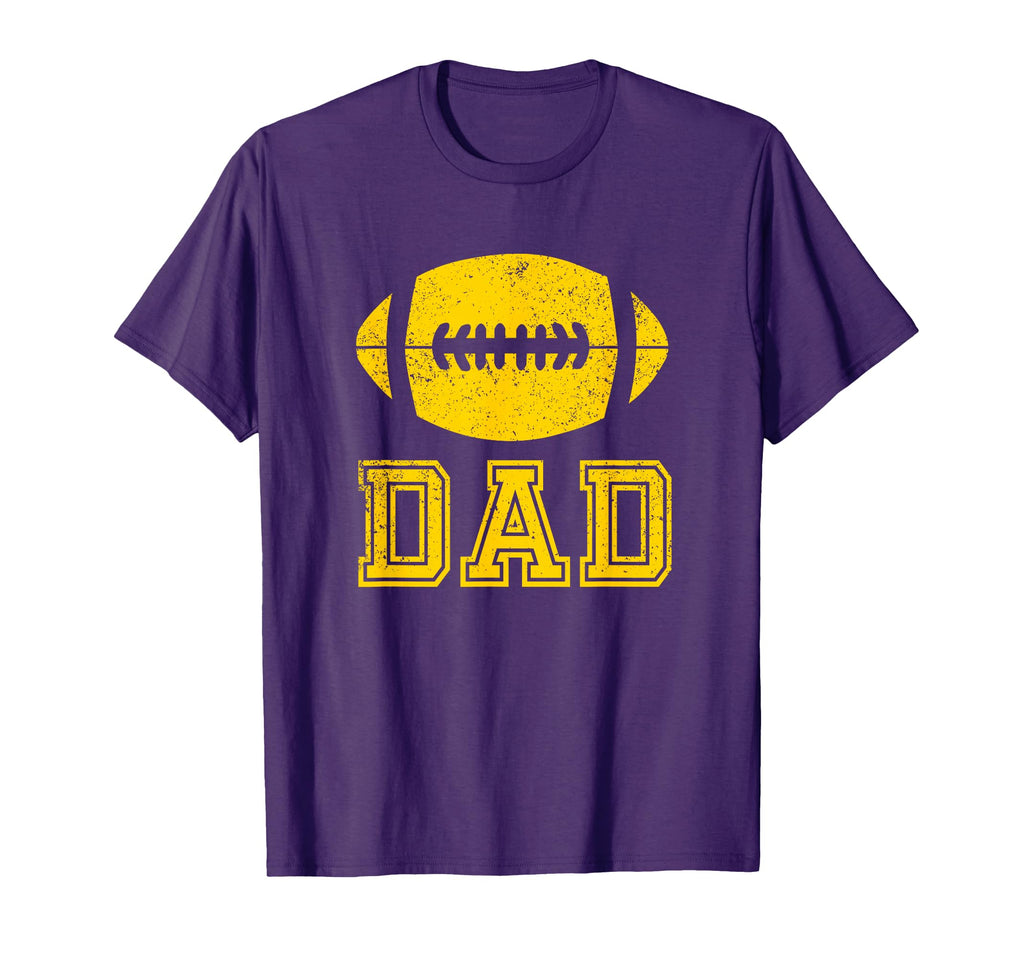 Mens Football Dad Distressed T-Shirt - Custom Art Print Unisex - T-Shirt, Sweatshirt, Hoodie