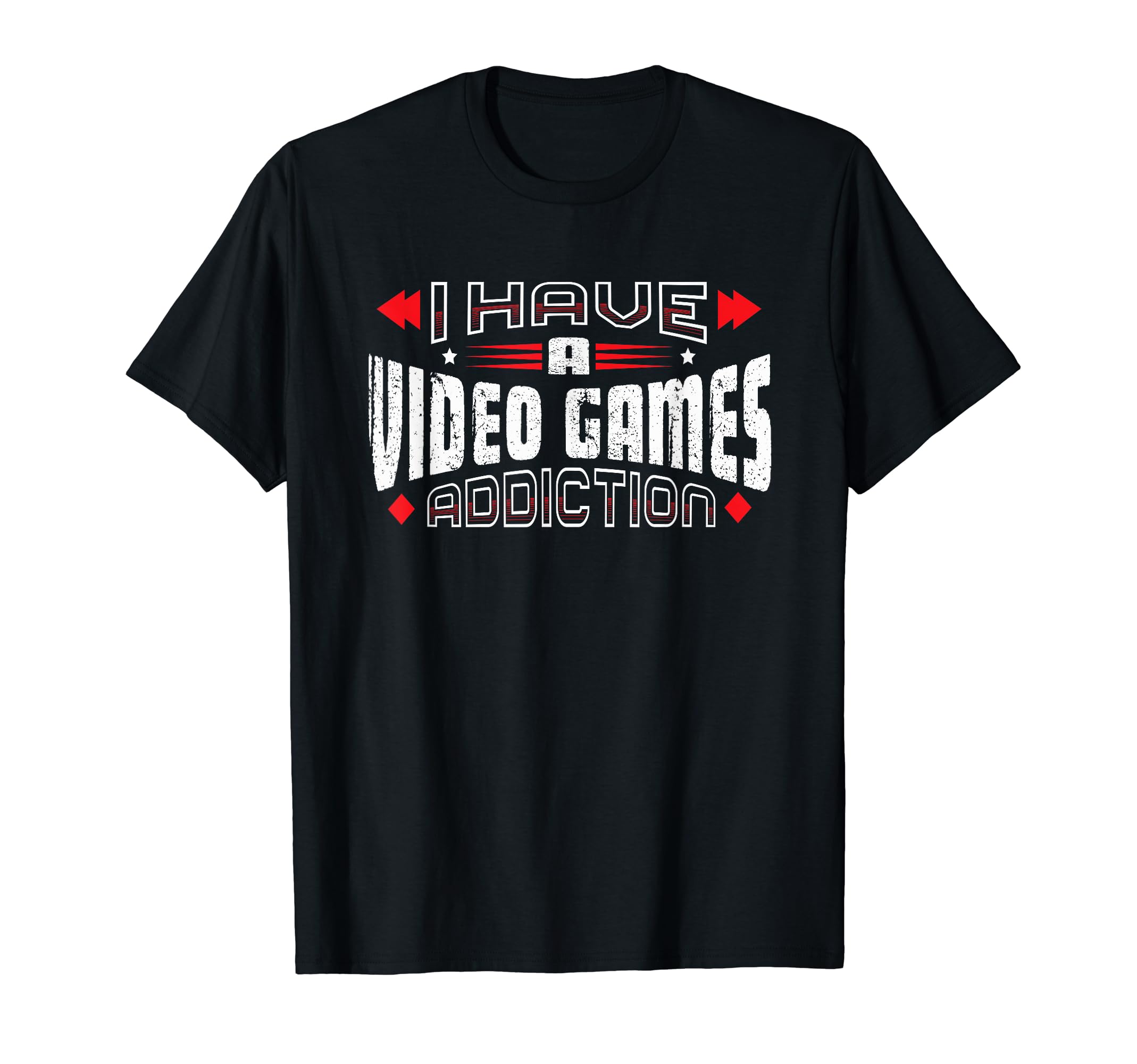 I Have Video Games Addiction Distressed Hoodie - Graphic Print Unisex - T-Shirt, Sweatshirt, Hoodie