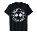 Lucky To Be Twin Mom St Patricks Day T-Shirt - Trendy Graphic Men Women - T-Shirt, Sweatshirt, Hoodie