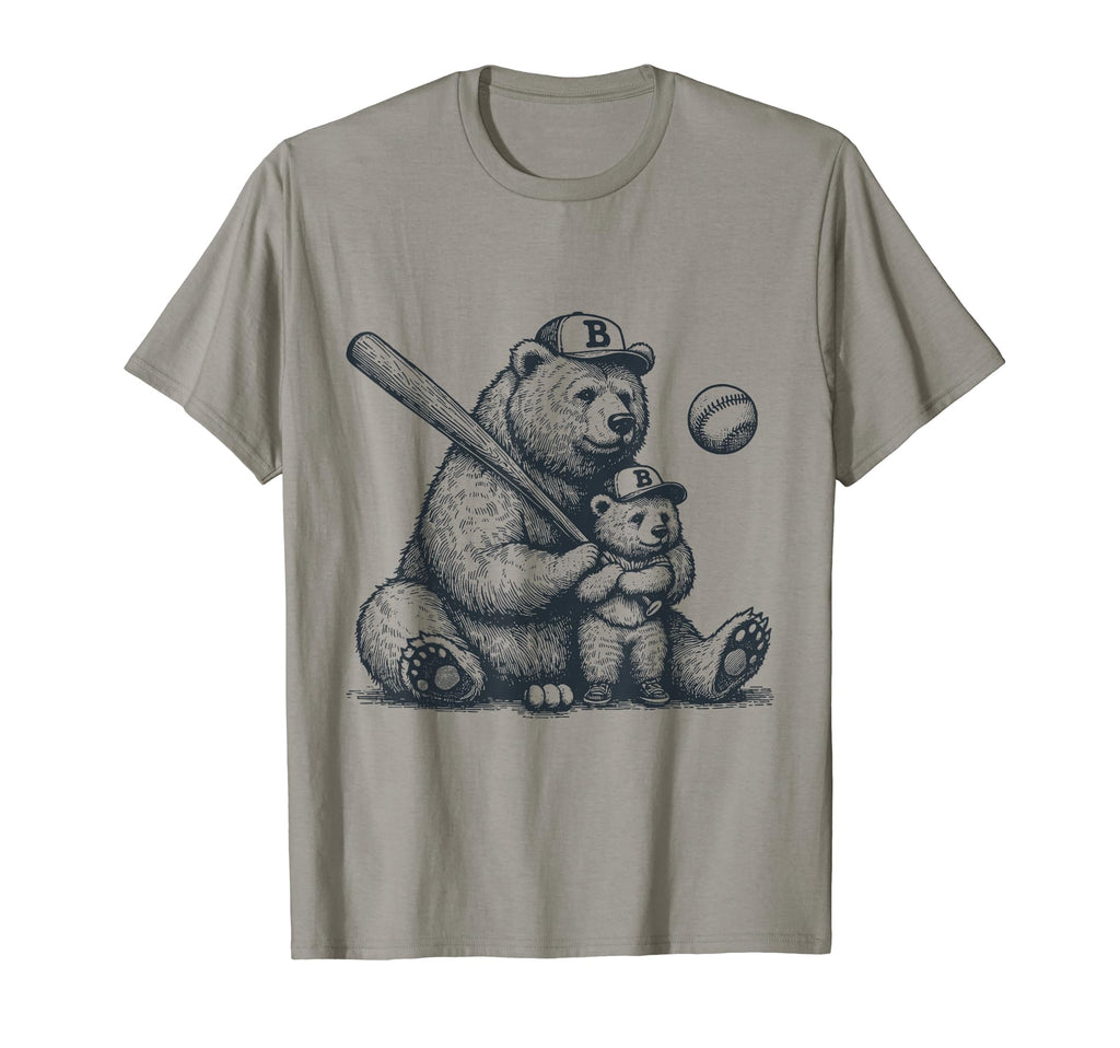 Mom Funny Baseball Bear Mom N Son Son T-Shirt - Novelty Apparel Men Women - T-Shirt, Sweatshirt, Hoodie