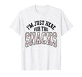 Funny Baseball Im Just Here Snacks Sister T-Shirt - Unique Graphic Unisex - T-Shirt, Sweatshirt, Hoodie