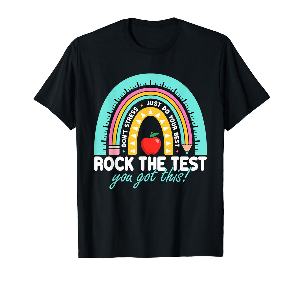 Test Day Teacher Rock Test Day Vibes T-Shirt - Custom Art Print for Adults - T-Shirt, Sweatshirt, Hoodie