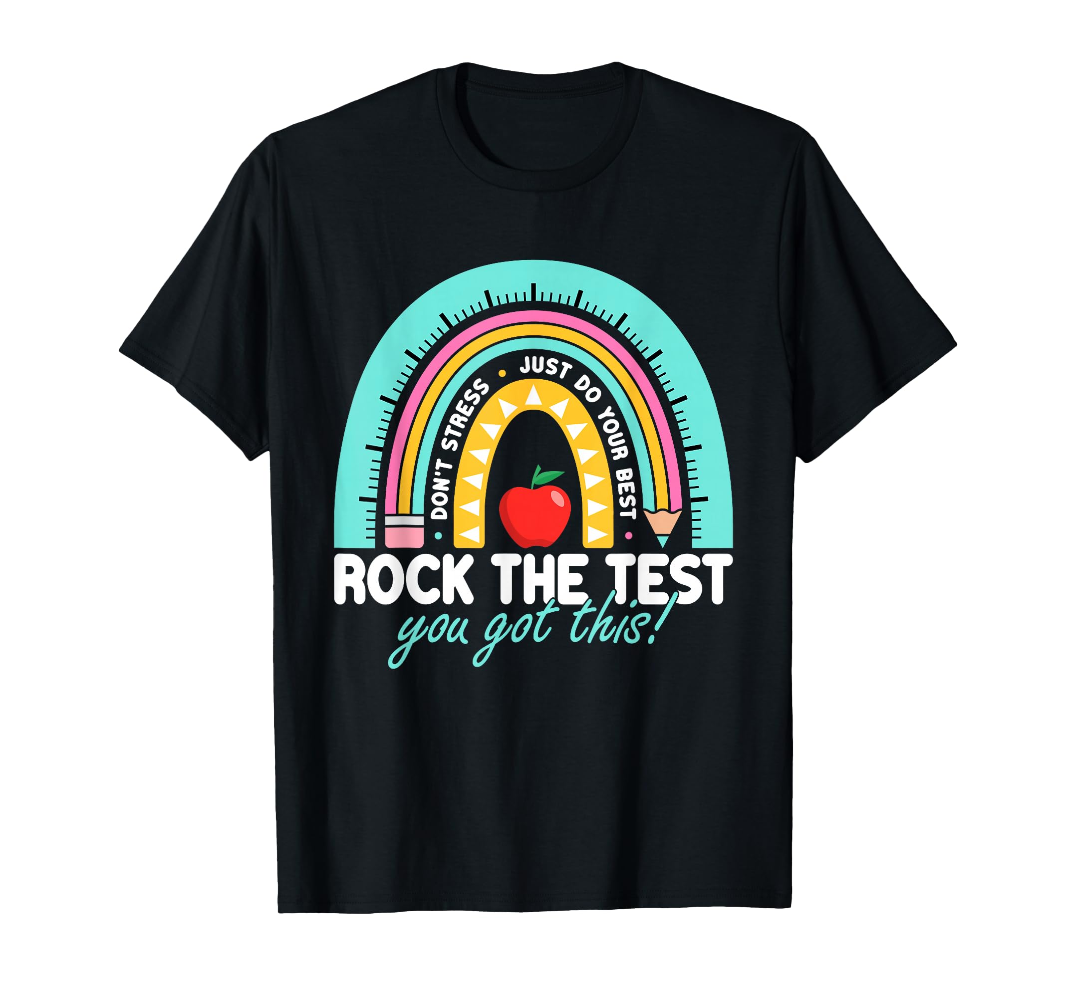 Test Day Teacher Rock Test Day Vibes T-Shirt - Custom Art Print for Adults - T-Shirt, Sweatshirt, Hoodie