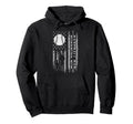Baseball Dad Silhouette Bat Flag Hoodie - Casual Everyday Wear for Adults - T-Shirt, Sweatshirt, Hoodie