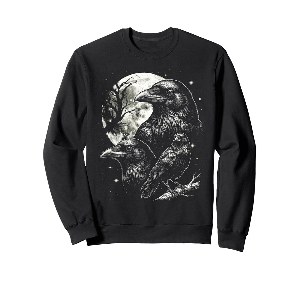 Raven 90S Aesthetic Y2K Raven Bird Sweatshirt - Unique Graphic Unisex - T-Shirt, Sweatshirt, Hoodie
