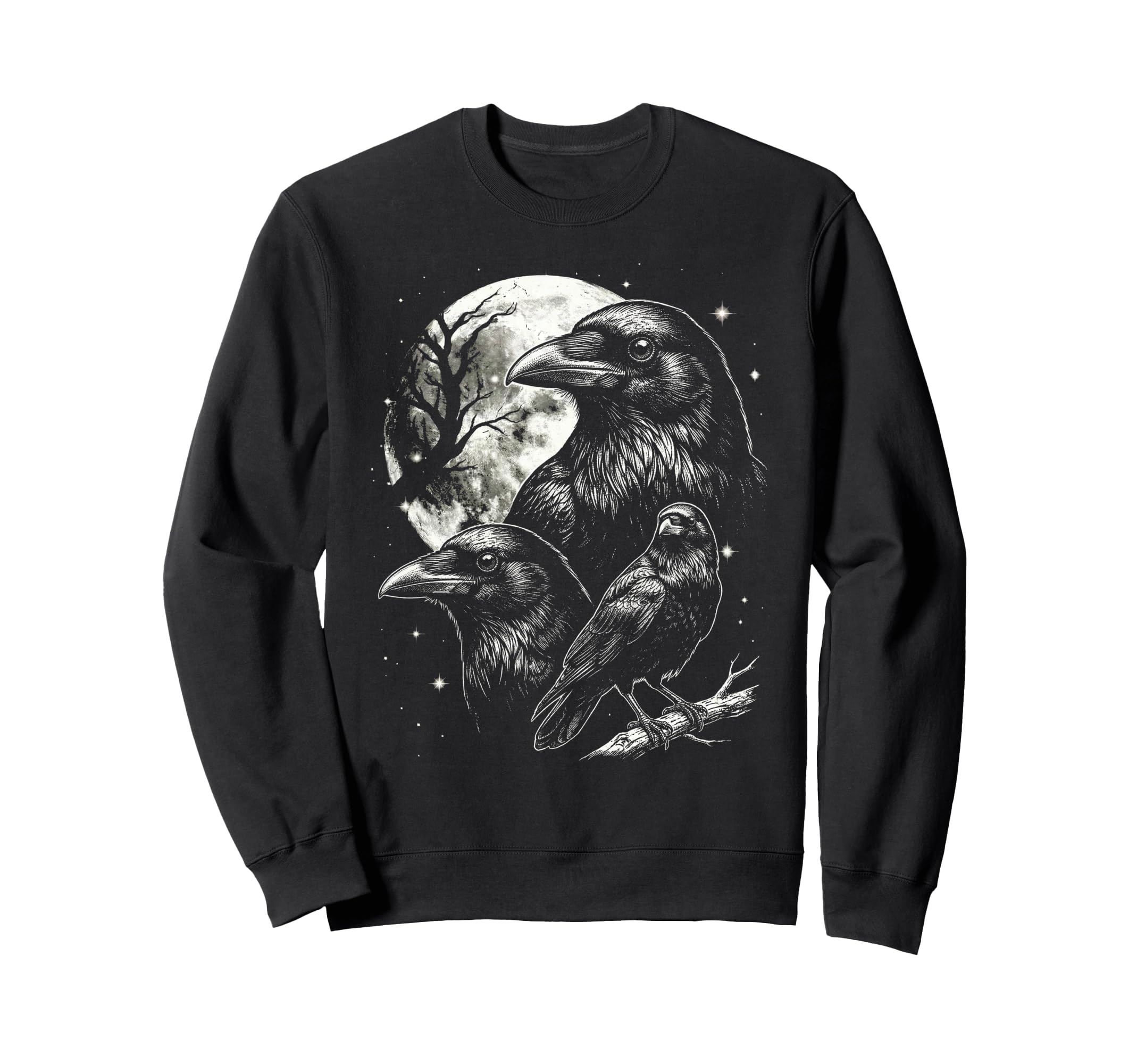 Raven 90S Aesthetic Y2K Raven Bird Sweatshirt - Unique Graphic Unisex - T-Shirt, Sweatshirt, Hoodie