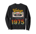 Made 1975 50Th Birthday Cassette Tape Sweatshirt - Minimalist Print Unisex - T-Shirt, Sweatshirt, Hoodie