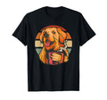 Golden Retriever Dog Coffee Sunset Pet T-Shirt - Streetwear Style Unisex - T-Shirt, Sweatshirt, Hoodie