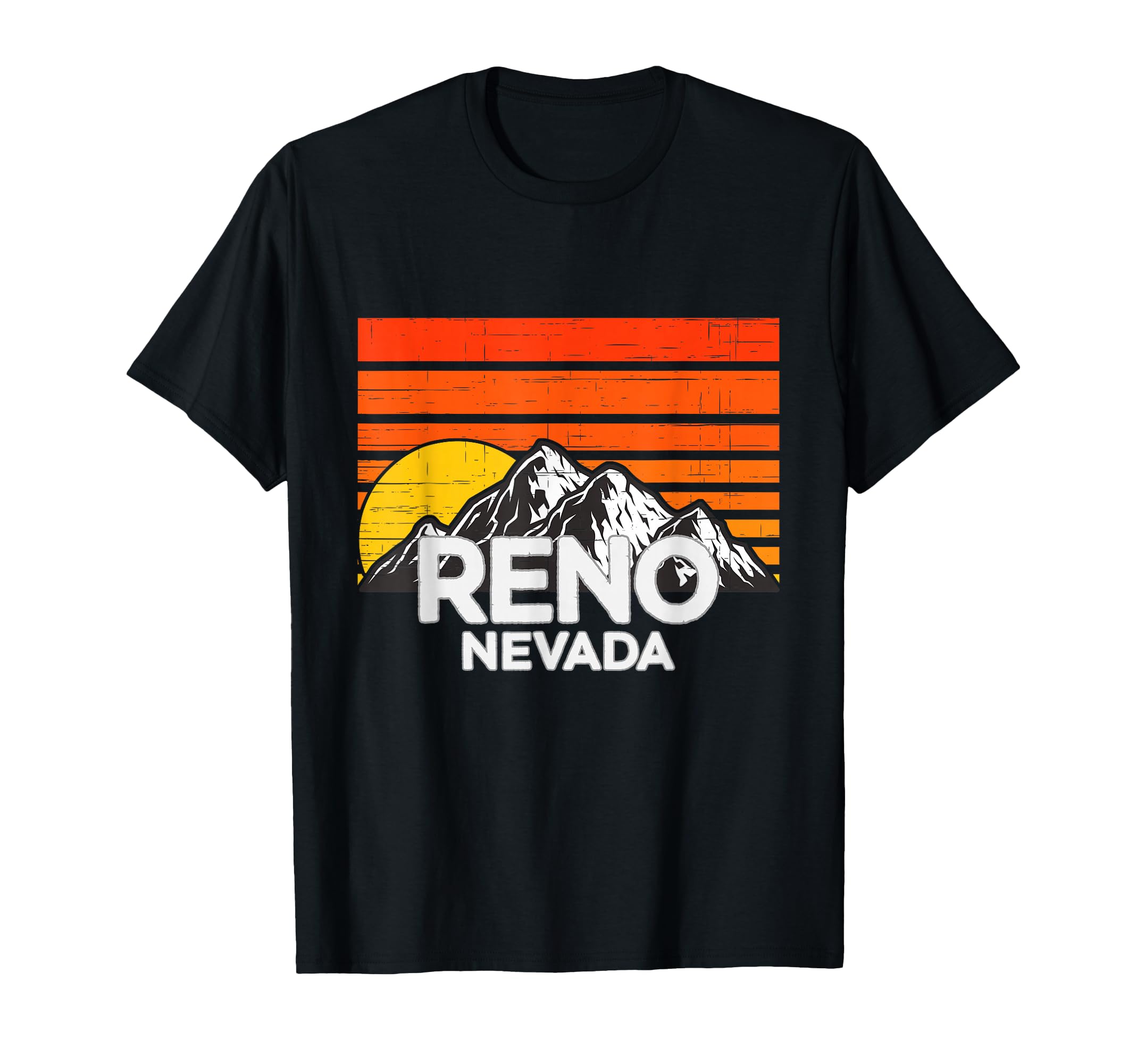 Reno Nevada Mountain Sunset T-Shirt - Trendy Graphic Unisex - T-Shirt, Sweatshirt, Hoodie
