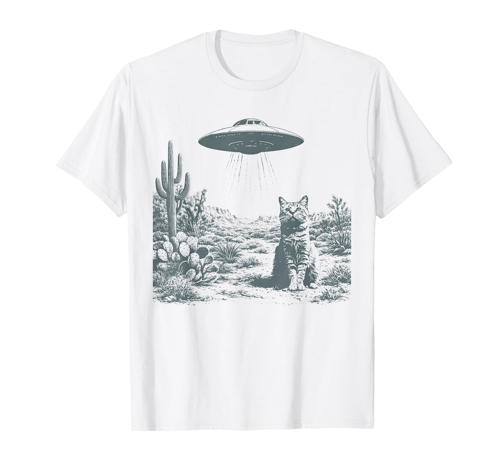Ufo Cowboy Cat 90S Western Rodeo Wild T-Shirt - Custom Art Print Men Women - T-Shirt, Sweatshirt, Hoodie