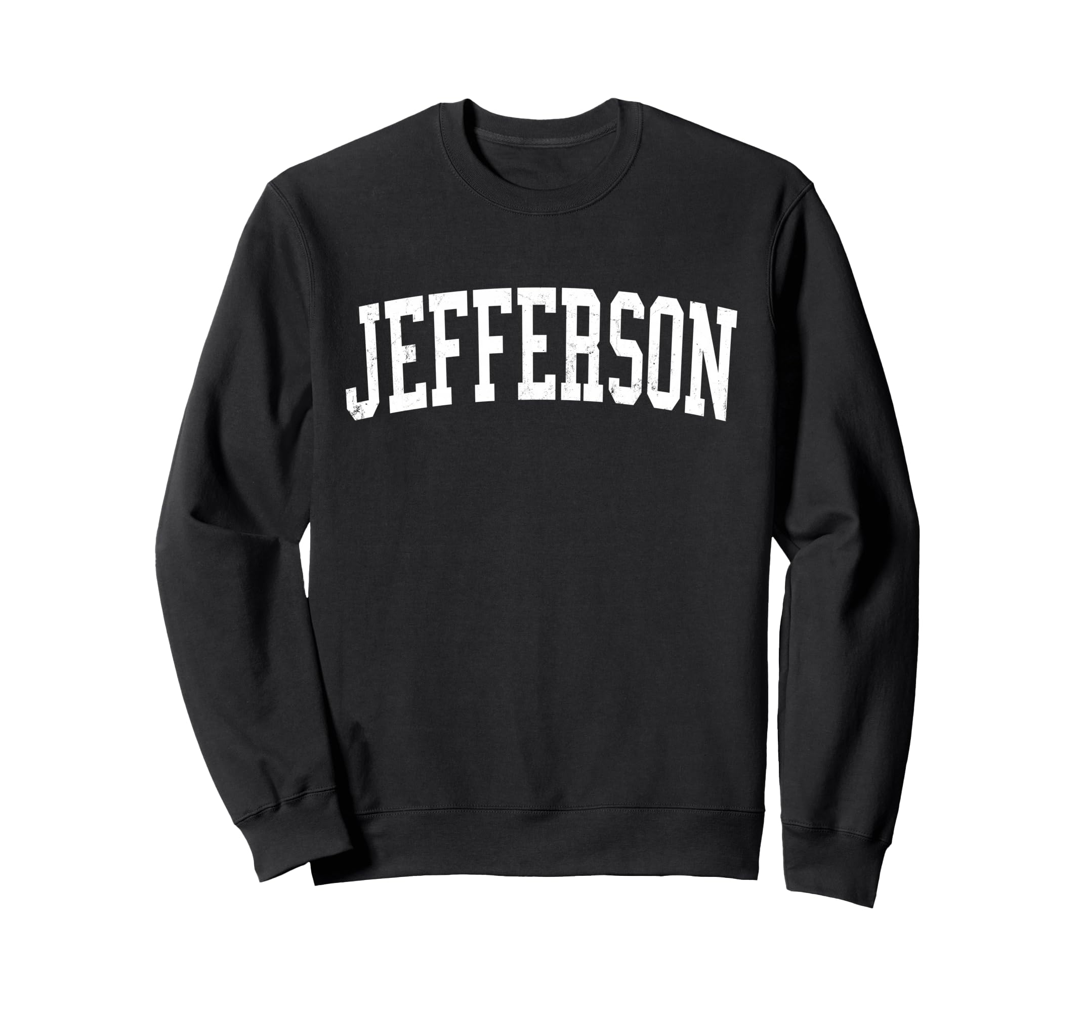 Jefferson La Distressed White Sweatshirt - Streetwear Style Men Women - T-Shirt, Sweatshirt, Hoodie