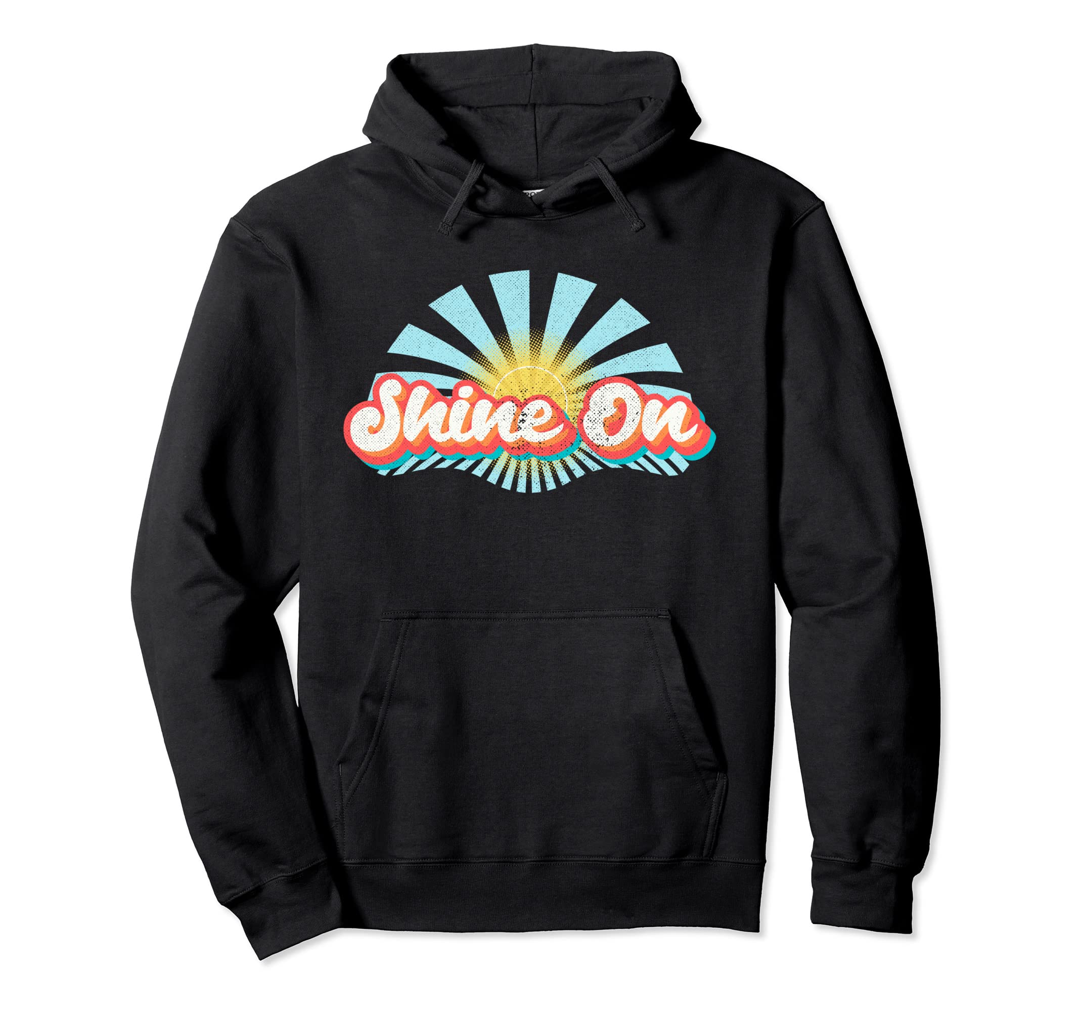 Shine Summer Sun Vacation Hippie Hoodie - Aesthetic Graphic for Adults - T-Shirt, Sweatshirt, Hoodie