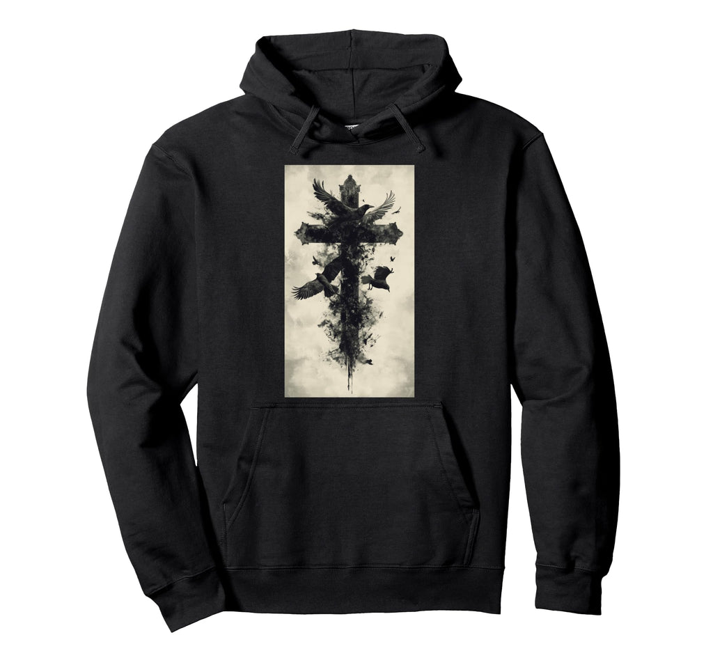 Gothic Cross Grunge Aesthetic Y2K Hoodie - Streetwear Style for Adults - T-Shirt, Sweatshirt, Hoodie