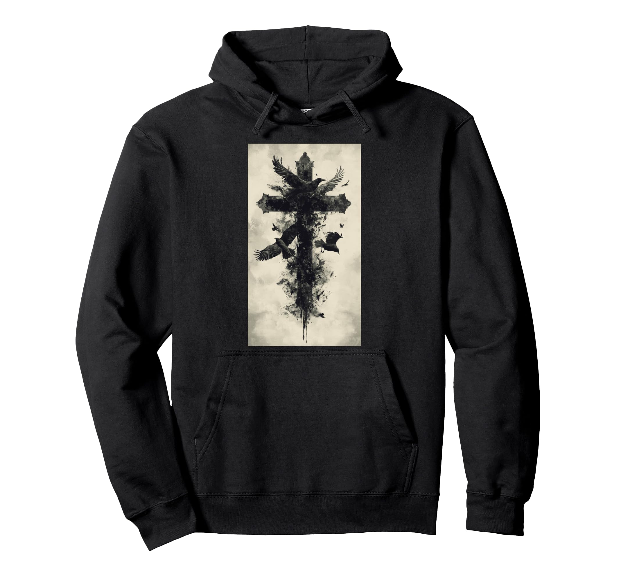 Gothic Cross Grunge Aesthetic Y2K Hoodie - Streetwear Style for Adults - T-Shirt, Sweatshirt, Hoodie