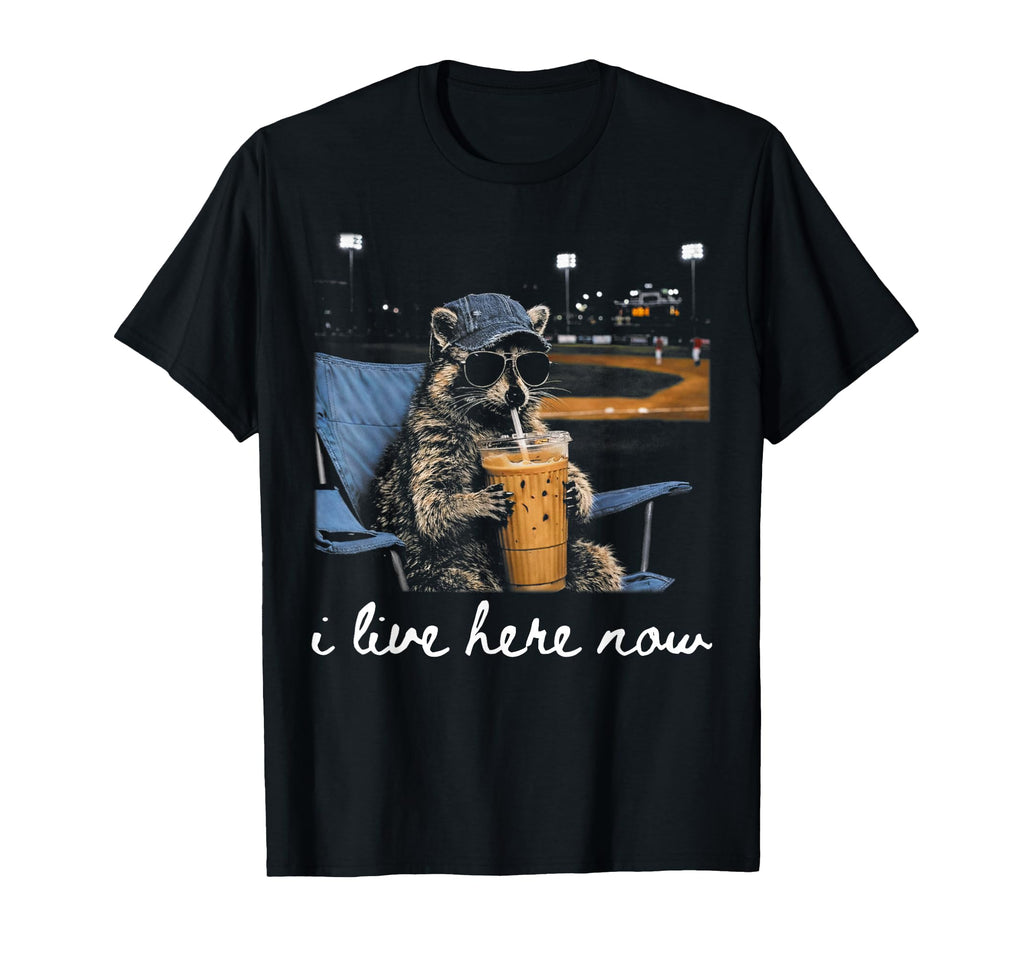 Funny Raccoon Baseball Iced Coffee Lover T-Shirt - Graphic Print Men Women - T-Shirt, Sweatshirt, Hoodie