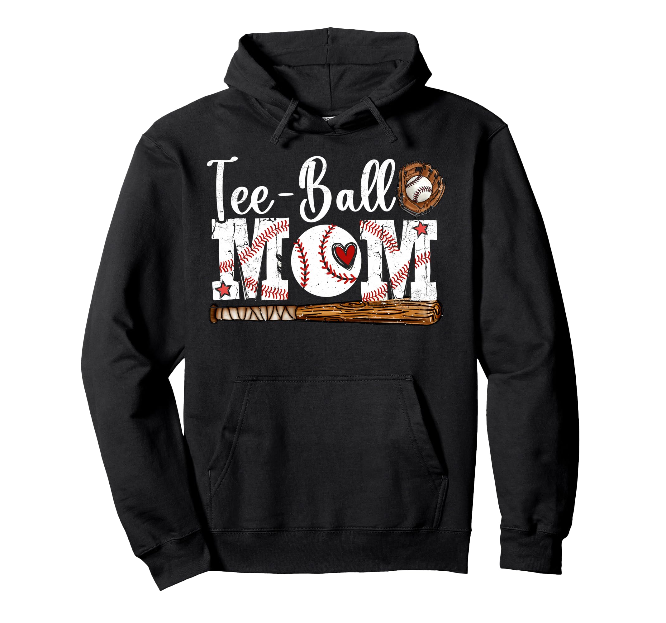 Ball Mom Funny Tball Mom Mothers Day Hoodie - Casual Everyday Wear Unisex - T-Shirt, Sweatshirt, Hoodie
