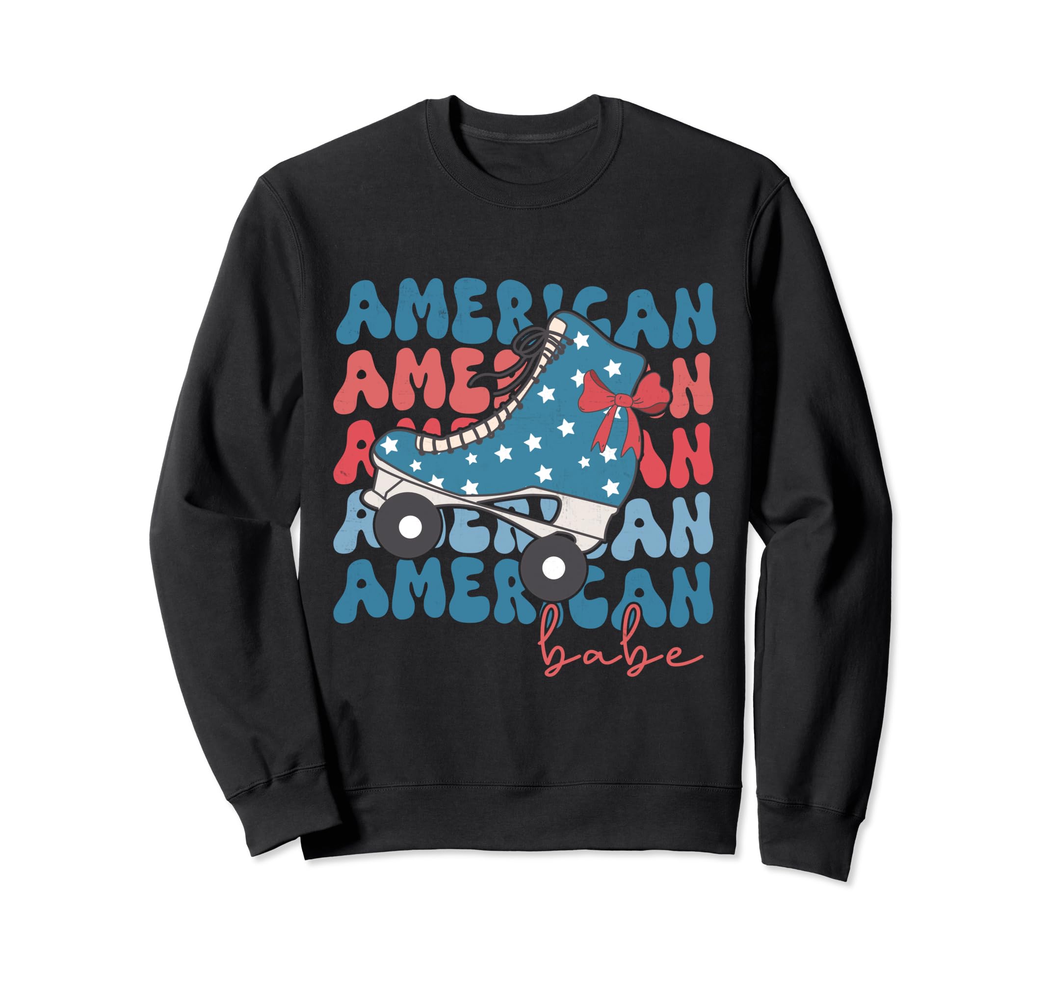 July 4Th Roller Skates American Sweatshirt - Aesthetic Graphic Men Women - T-Shirt, Sweatshirt, Hoodie