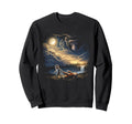 Punch Monkey Moon 90S Animal Gifts Sweatshirt - Unique Graphic for Adults - T-Shirt, Sweatshirt, Hoodie