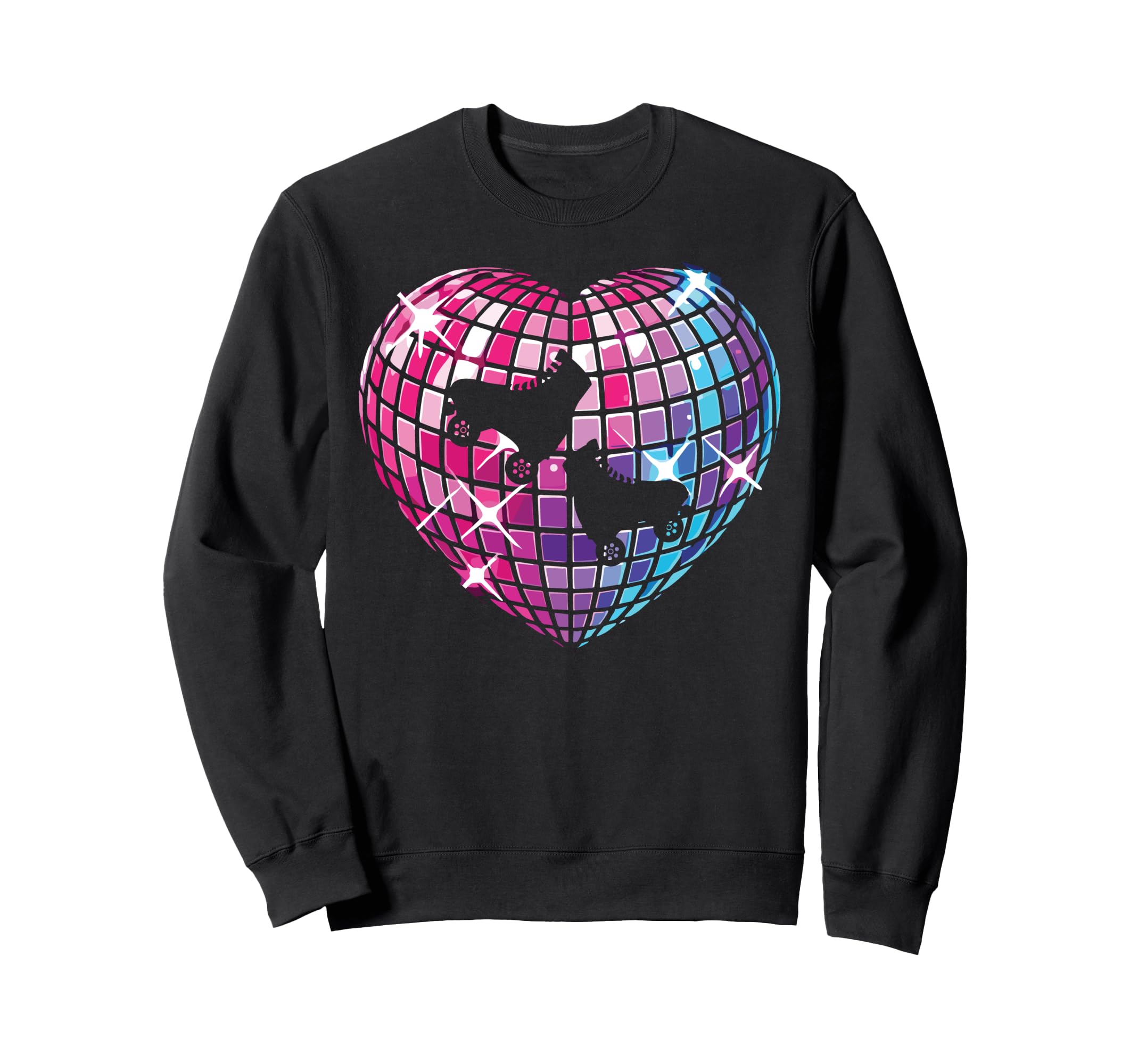 Roller Skating Skate 1970S Disco Ball Sweatshirt - Novelty Apparel Unisex - T-Shirt, Sweatshirt, Hoodie