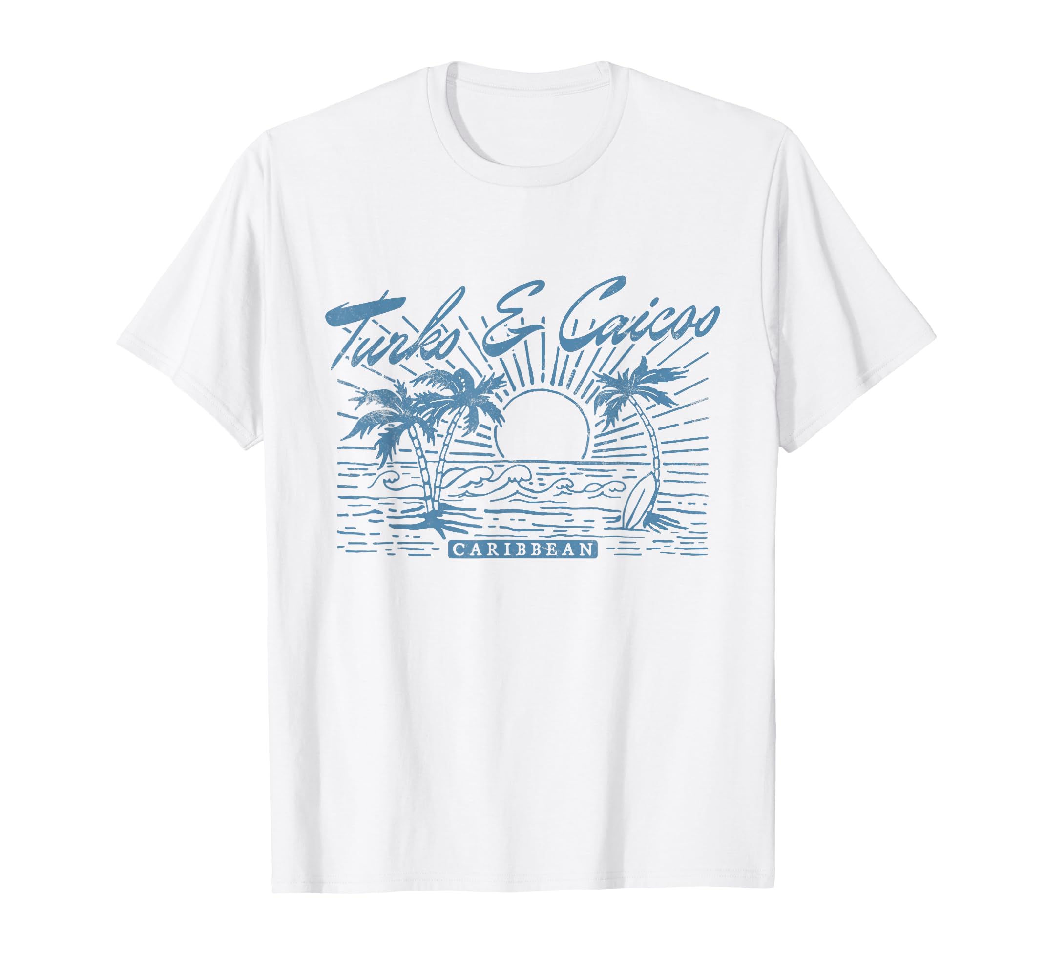Turks And Caicos Caribbean Distressed Beach T-Shirt - Unique Graphic Unisex - T-Shirt, Sweatshirt, Hoodie