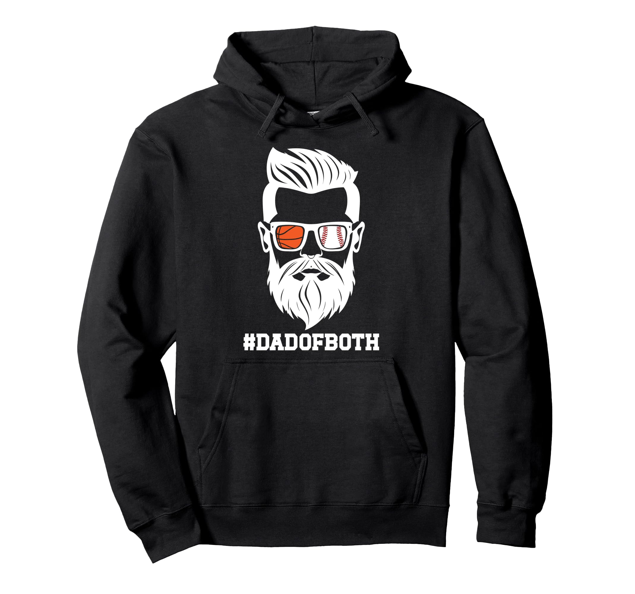 Dad Both Baseball Basketball Dad Hoodie - Casual Everyday Wear Unisex - T-Shirt, Sweatshirt, Hoodie