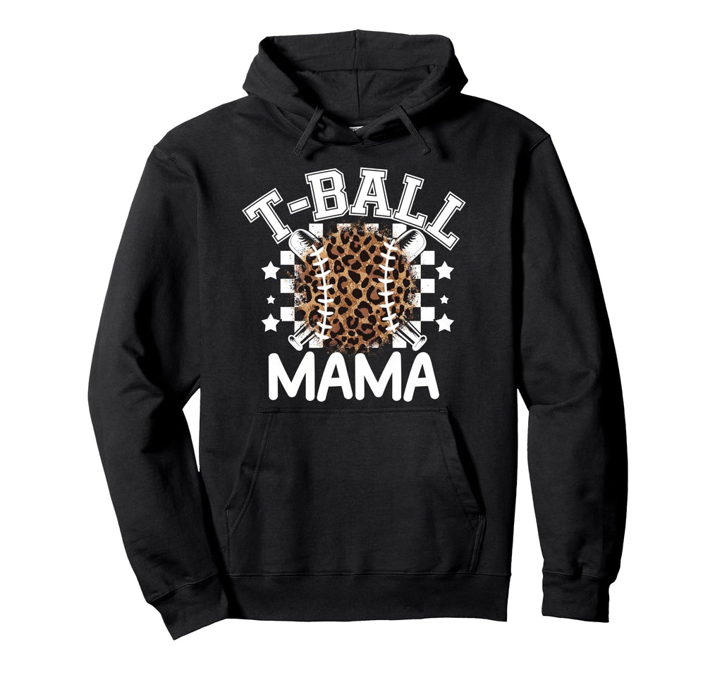 T Ball Teeball Mama Leopard Cheetah Hoodie - Custom Art Print Men Women - T-Shirt, Sweatshirt, Hoodie