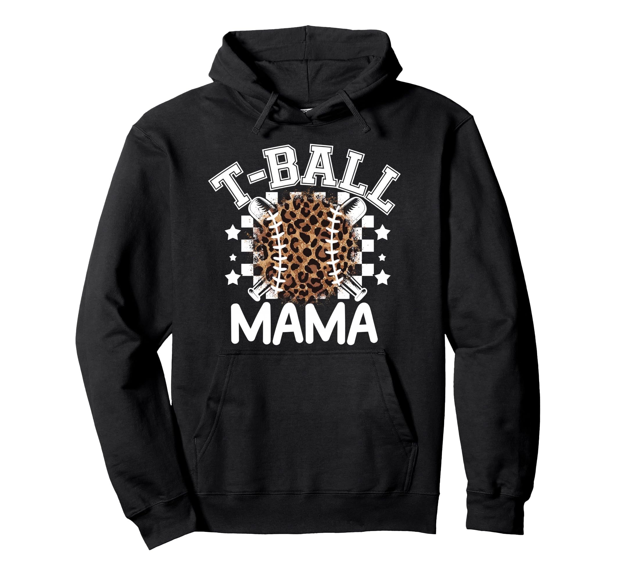 T Ball Teeball Mama Leopard Cheetah Hoodie - Custom Art Print Men Women - T-Shirt, Sweatshirt, Hoodie