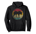 Maned Wolf Wolves Distressed Silhouette Hoodie - Novelty Apparel Unisex - T-Shirt, Sweatshirt, Hoodie