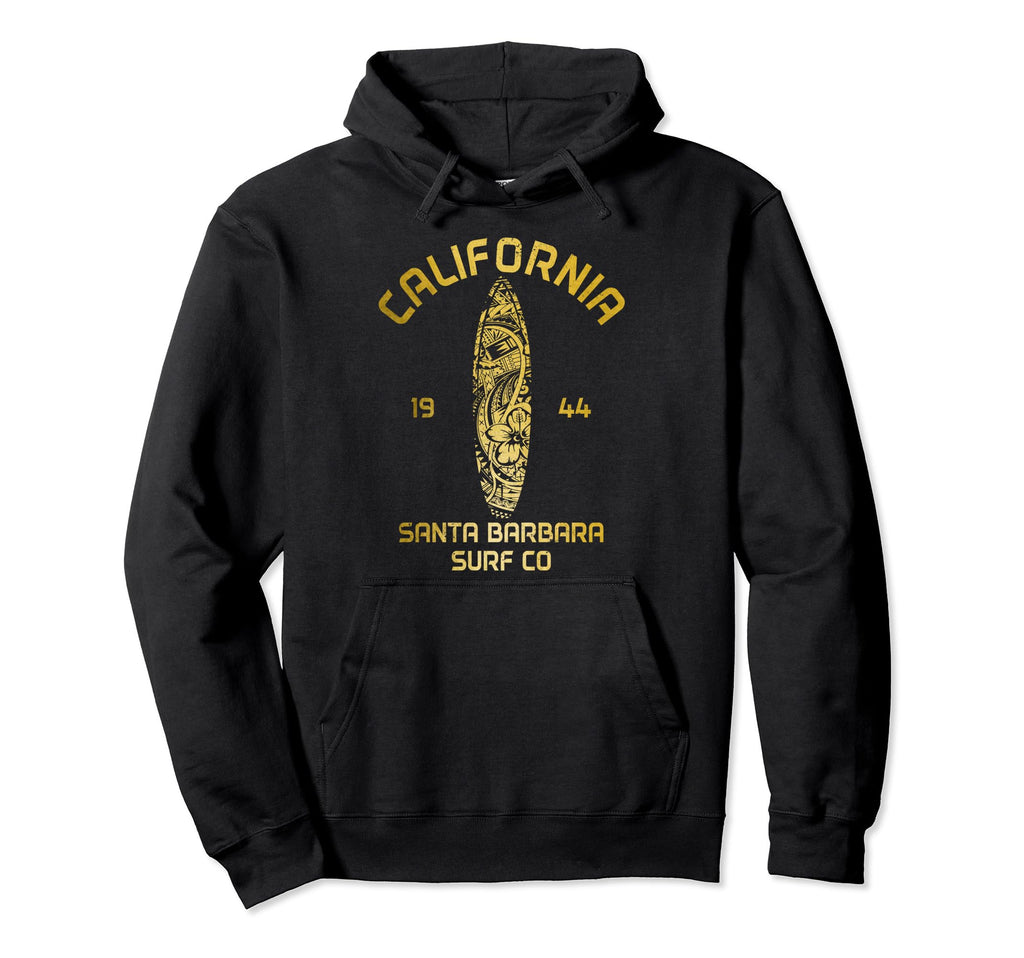 Santa Barbara California Surf Surfer Hoodie - Novelty Apparel Men Women - T-Shirt, Sweatshirt, Hoodie