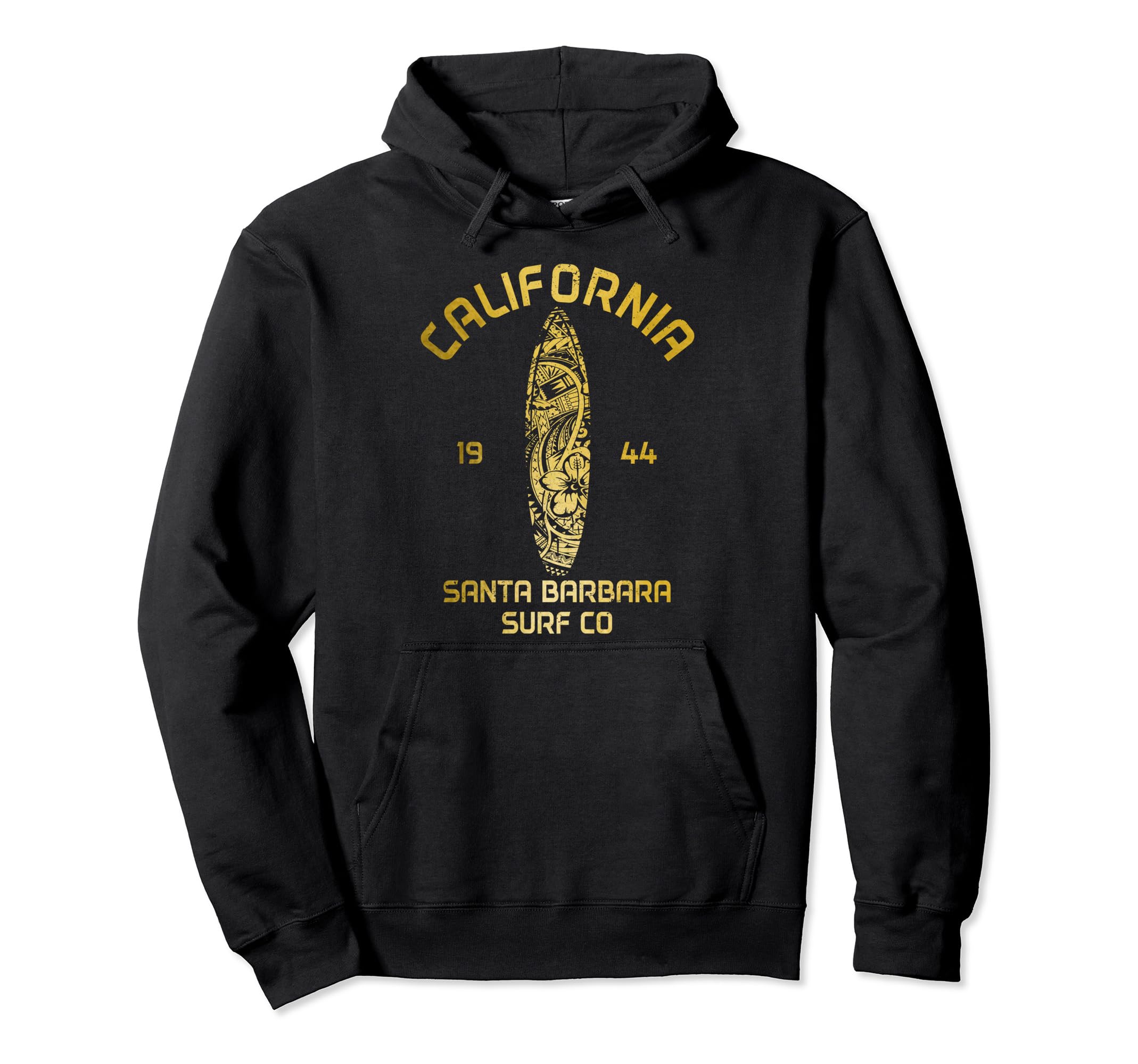 Santa Barbara California Surf Surfer Hoodie - Novelty Apparel Men Women - T-Shirt, Sweatshirt, Hoodie
