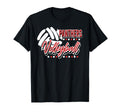 Red Panthers Volleyball Mom Game Day Mascot T-Shirt - Graphic Print Unisex - T-Shirt, Sweatshirt, Hoodie
