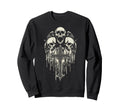 Skull Cross Y2K Grunge Aesthetic Alt Sweatshirt - Minimalist Print Unisex - T-Shirt, Sweatshirt, Hoodie