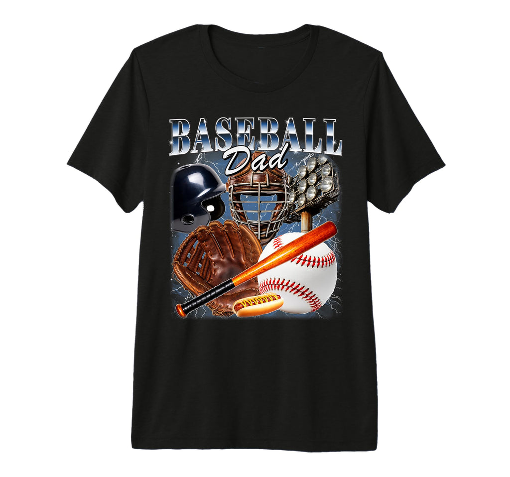 Baseball Dad Bootleg 90S Coach Fathers Day T-Shirt - Trendy Graphic Unisex - T-Shirt, Sweatshirt, Hoodie