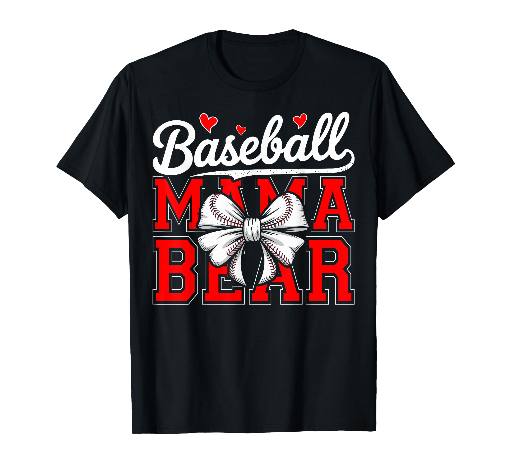 Game Day Mom Coquette Bow Baseball T-Shirt - Fun Novelty Design Unisex - T-Shirt, Sweatshirt, Hoodie