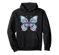 Psychedelic Butterfly Pastel Color Swirls Hoodie - Trendy Graphic Unisex - T-Shirt, Sweatshirt, Hoodie